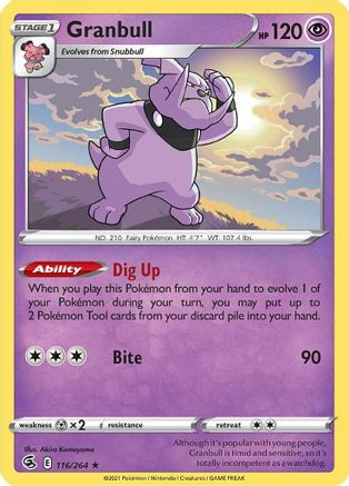 Granbull (116) Reverse Holofoil - Fusion Strike