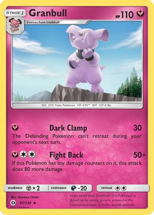 Granbull (91) Reverse Holofoil - Sun & Moon