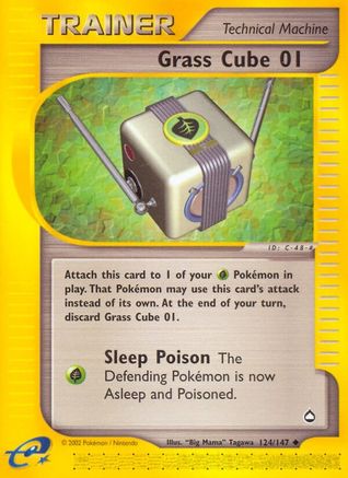 Grass Cube (124) Reverse Holofoil - Aquapolis