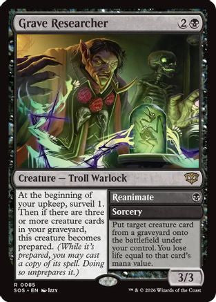 Grave Researcher // Reanimate (085) Foil - Secrets of Strixhaven