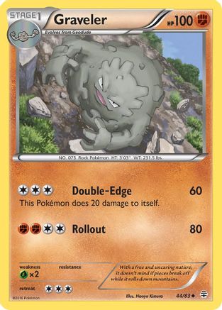 Graveler (44) Reverse Holofoil - Generations