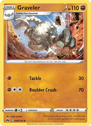Graveler (68) Reverse Holofoil - Crown Zenith