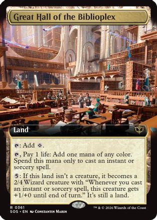 Great Hall of the Biblioplex (Extended Art) (361) Foil - Secrets of Strixhaven