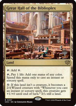Great Hall of the Biblioplex (Promo Pack) (257) Foil - Secrets of Strixhaven
