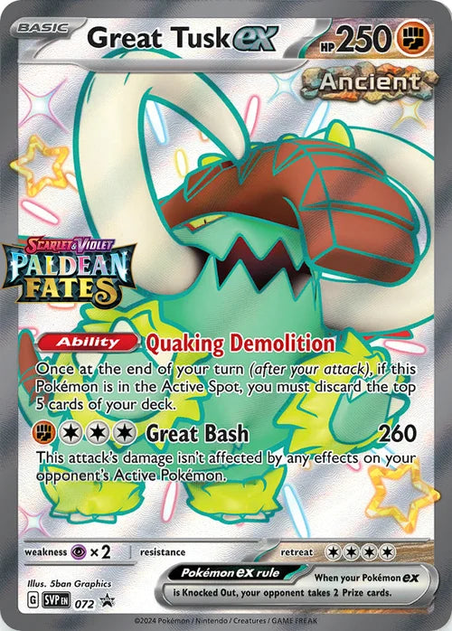 Great Tusk ex (Stamped) (72) Holofoil - Miscellaneous Cards & Products