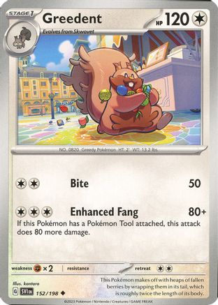 Greedent (152) Reverse Holofoil - Scarlet & Violet
