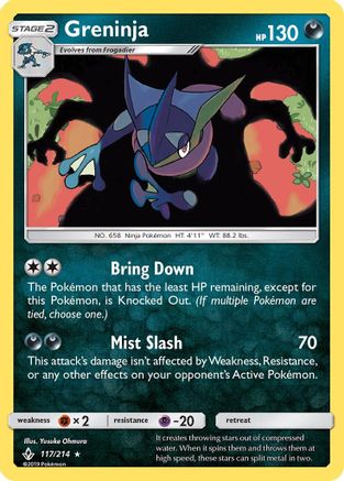 Greninja (117) Holofoil - Unbroken Bonds