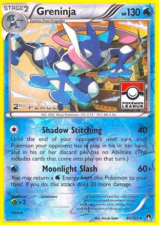 Greninja (League) [2nd Place] (40) Reverse Holofoil - League & Championship Cards