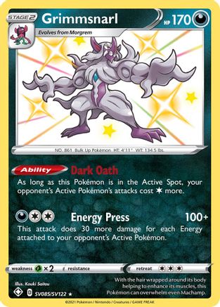 Grimmsnarl (SV085) (Shiny Vault) Holofoil - Shining Fates