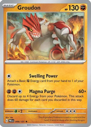 Groudon (49) Reverse Holofoil - Prismatic Evolutions