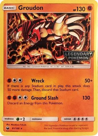 Groudon (Cosmos Holo) (Gamestop Exclusive) (81) Holofoil - Miscellaneous Cards & Products