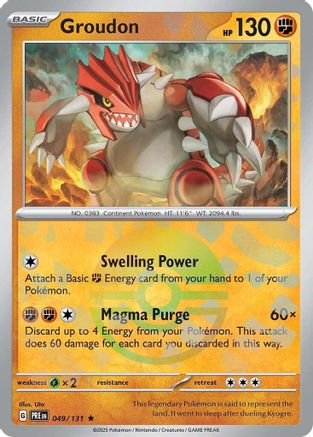 Groudon (Poke Ball Pattern) (49) Reverse Holofoil - Prismatic Evolutions