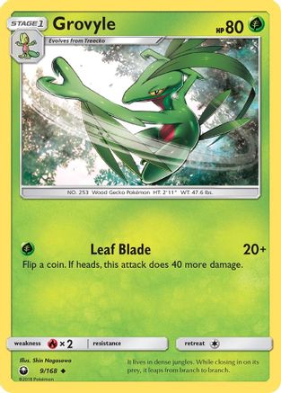 Grovyle (9) Reverse Holofoil - Celestial Storm