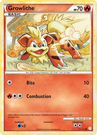 Growlithe (65) - HeartGold & SoulSilver