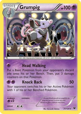 Grumpig (31) Reverse Holofoil - Fates Collide