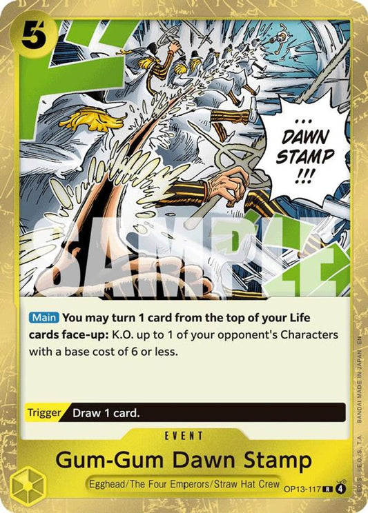 Gum-Gum Dawn Stamp (OP13-117) Foil