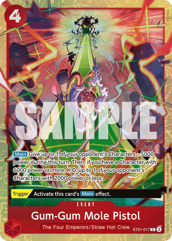 Gum-Gum Mole Pistol (Premium Card Collection -Best Selection Vol.5-) (ST21-017) Foil