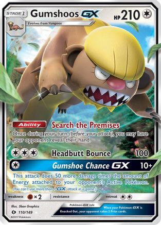 Gumshoos GX (110) Holofoil - Sun & Moon