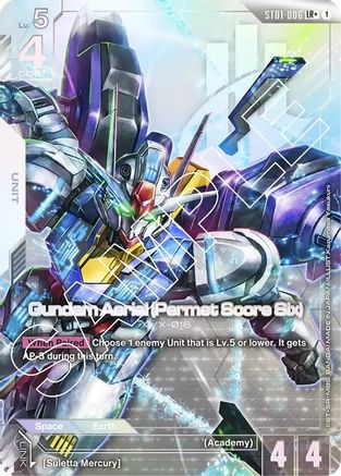 Gundam Aerial (Permet Score Six) (LR+) (ST01-006) Holofoil - Starter Deck 01: Heroic Beginnings
