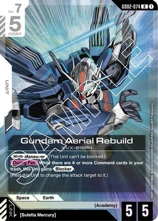 Gundam Aerial Rebuild (GD02-074) Holofoil - Dual Impact
