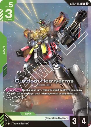Gundam Heavyarms (C+) (ST02-003) Holofoil - Starter Deck 02: Wings of Advance