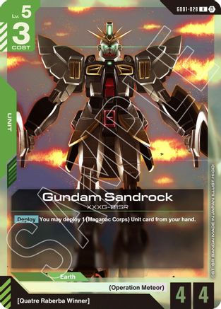 Gundam Sandrock (GD01-028) Holofoil - Edition Beta