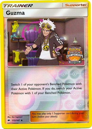 Guzma (Regional Championships) (115) Reverse Holofoil - Burning Shadows