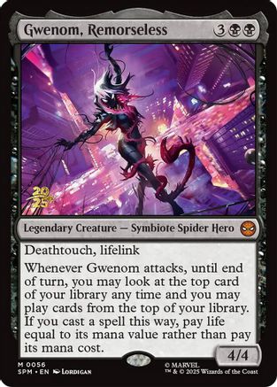 Gwenom, Remorseless (Prerelease) (056) Foil - Marvel's Spider-Man