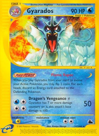 Gyarados (11) Reverse Holofoil - Skyridge