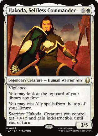 Hakoda, Selfless Commander (Prerelease) (023) Foil - Avatar: The Last Airbender