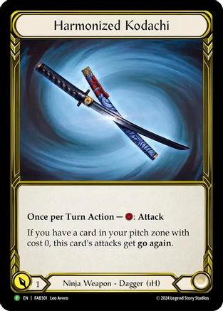 Harmonized Kodachi (Right) (Golden) (FAB301) Cold Foil - Flesh and Blood: Promo Cards