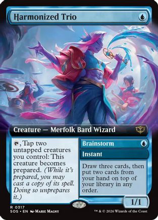 Harmonized Trio // Brainstorm (Extended Art) (317) - Secrets of Strixhaven