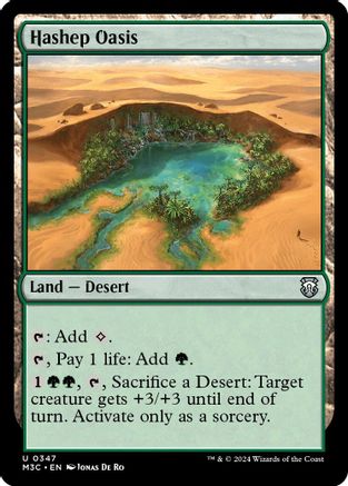 Hashep Oasis (347) Ripple Foil - Commander: Modern Horizons 3