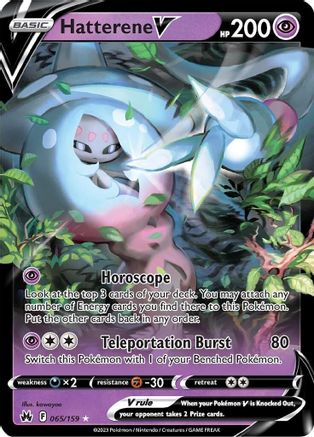 Hatterene V (65) Holofoil - Crown Zenith
