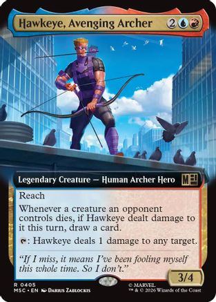Hawkeye, Avenging Archer (Extended Art) (405) - Commander: Marvel Super Heroes