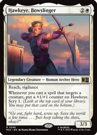 Hawkeye, Bowslinger (596) - Commander: Marvel Super Heroes