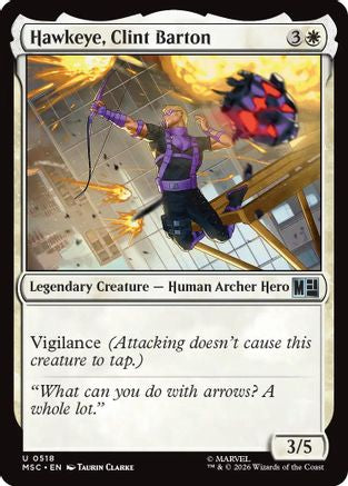 Hawkeye, Clint Barton (518) - Commander: Marvel Super Heroes