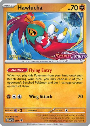 Hawlucha (Prerelease) [Staff] (7) Holofoil - Black Star Promos