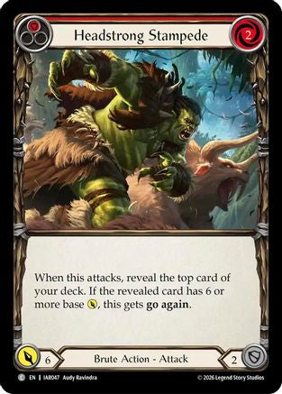 Headstrong Stampede (Red) (IAR047) Rainbow Foil - Usurp the Shadow Throne