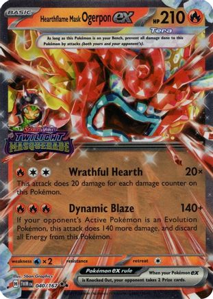 Hearthflame Mask Ogerpon ex (Stamped) (40) Holofoil - Miscellaneous Cards & Products
