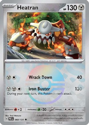 Heatran (Poke Ball Pattern) (68) Reverse Holofoil - Prismatic Evolutions