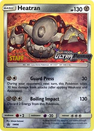 Heatran (Prerelease) [Staff] (SM96) Holofoil - Black Star Promos
