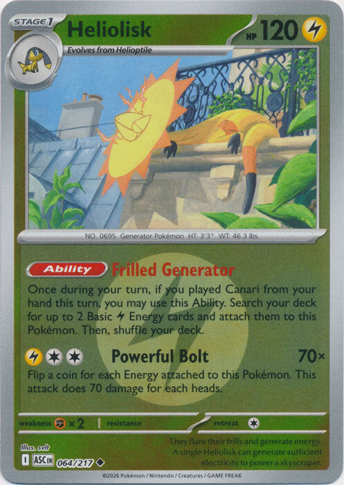 Heliolisk (Energy Symbol Pattern) (64) Reverse Holofoil - Ascended Heroes