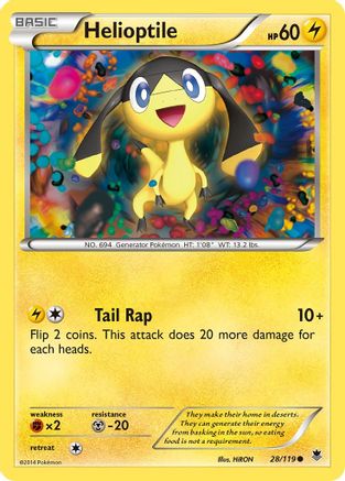 Helioptile (28) Reverse Holofoil - Phantom Forces