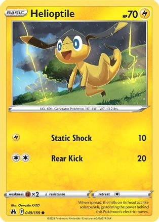 Helioptile (49) Reverse Holofoil - Crown Zenith