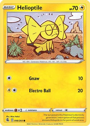 Helioptile (98) Reverse Holofoil - Fusion Strike