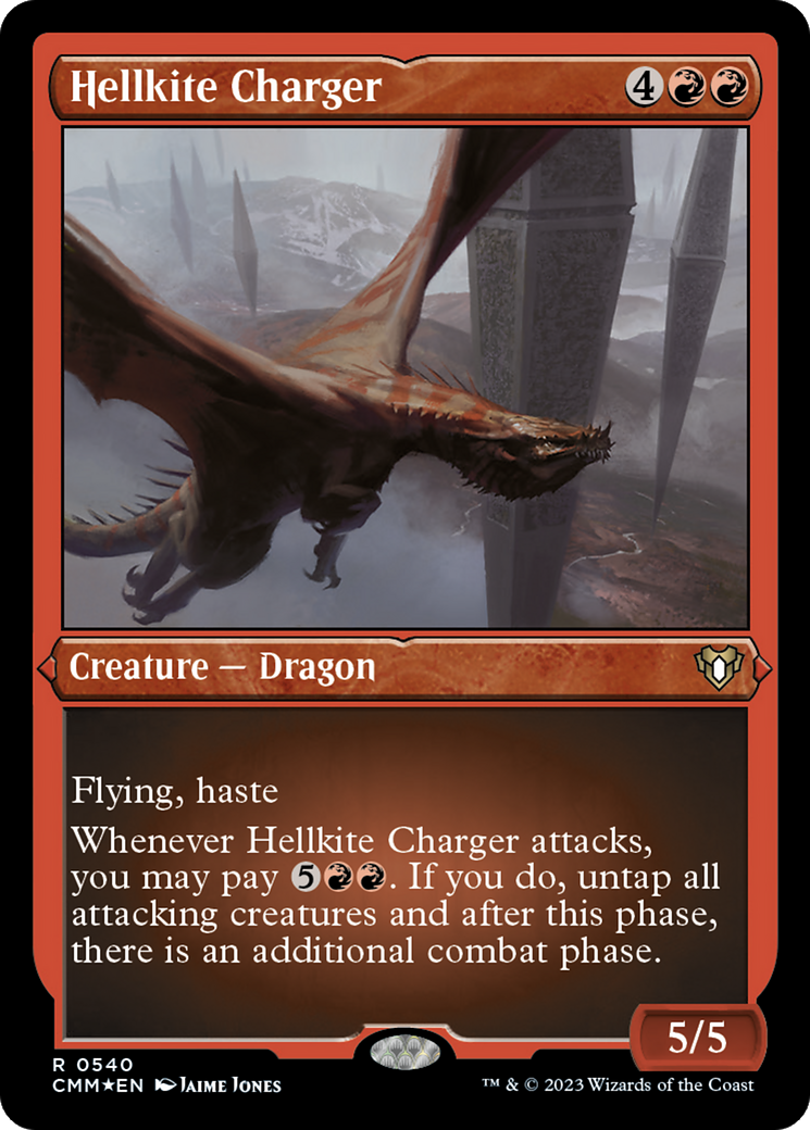 Hellkite Charger (540) Etched Foil - Commander Masters