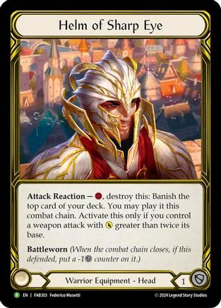 Helm of Sharp Eye (Golden) (FAB303) Cold Foil - Flesh and Blood: Promo Cards