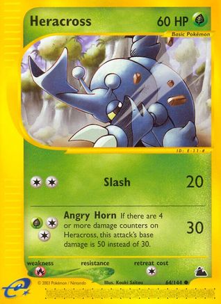 Heracross (64) Reverse Holofoil - Skyridge