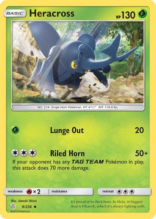 Heracross (9) Reverse Holofoil - Cosmic Eclipse